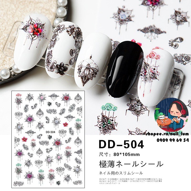 [HCM][Video Thực Tế] Nail Sticker Dán Móng Tay - Bộ Sưu Tập Cánh Hoa