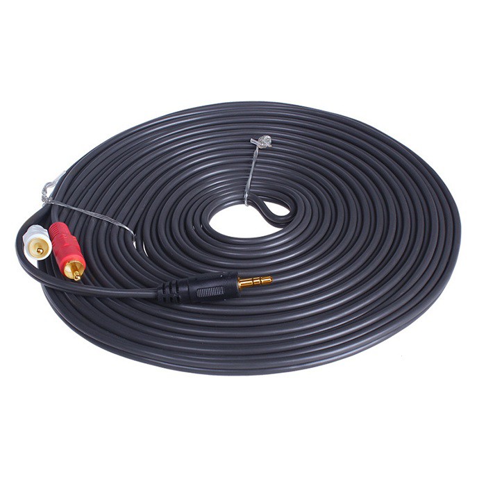 Dây cáp audio rắc 3.5 ra AV Dtech DT-6213 dài 5m