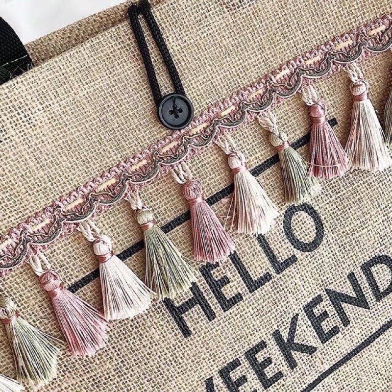 Túi cói túi hello weekend đủ mẫu