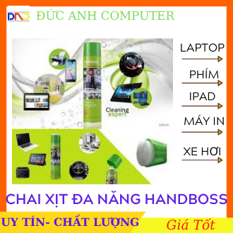 Chai xịt bọt tuyết Handboss tẩy rửa đa năng (650ml) - chai vệ sinh laptop/ô tô/ đồ gia dụng cam kết sản phẩm đúng mô tả chất lượng đảm bảo
