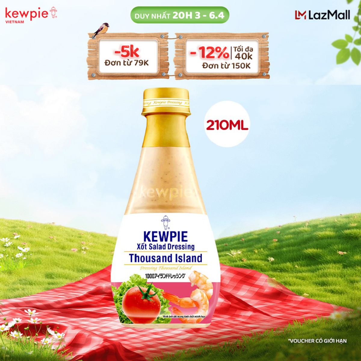 Xốt Salad Dressing Thousand Island Kewpie 210ml