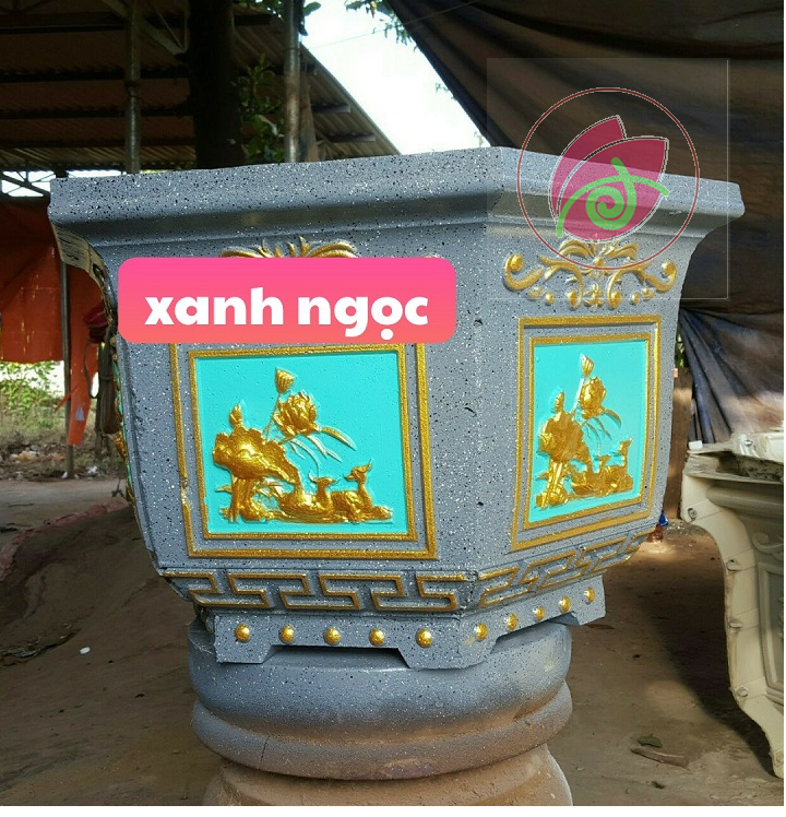 Sơn chậu kiểng hệ nước OKAY PAINT màu xanh ngọc 1kg