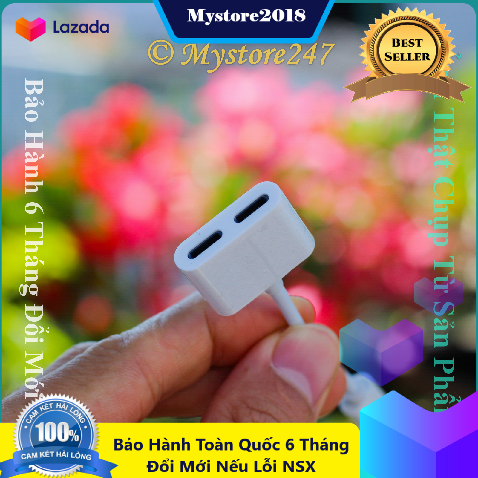 JACK 2 ĐẦU LIGHTING CÓ MIC NGHE GỌI CHƠI GAME Jack Chuyển Đổi Dành Cho Ip 2 Đầu Ra Tai Nghe Và Sạc Lingting dành cho Các Máy Ip 7/8 X/XS tới 11/11Pro Max Bảo Hành 6 Tháng. Mystore247 Bảo Hành 12 Tháng