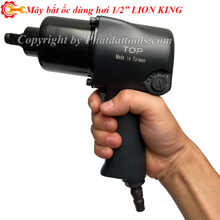 Máy siết mở bulong dùng hơi LION KING có khẩu-Hàng Đài Loan chính hãng