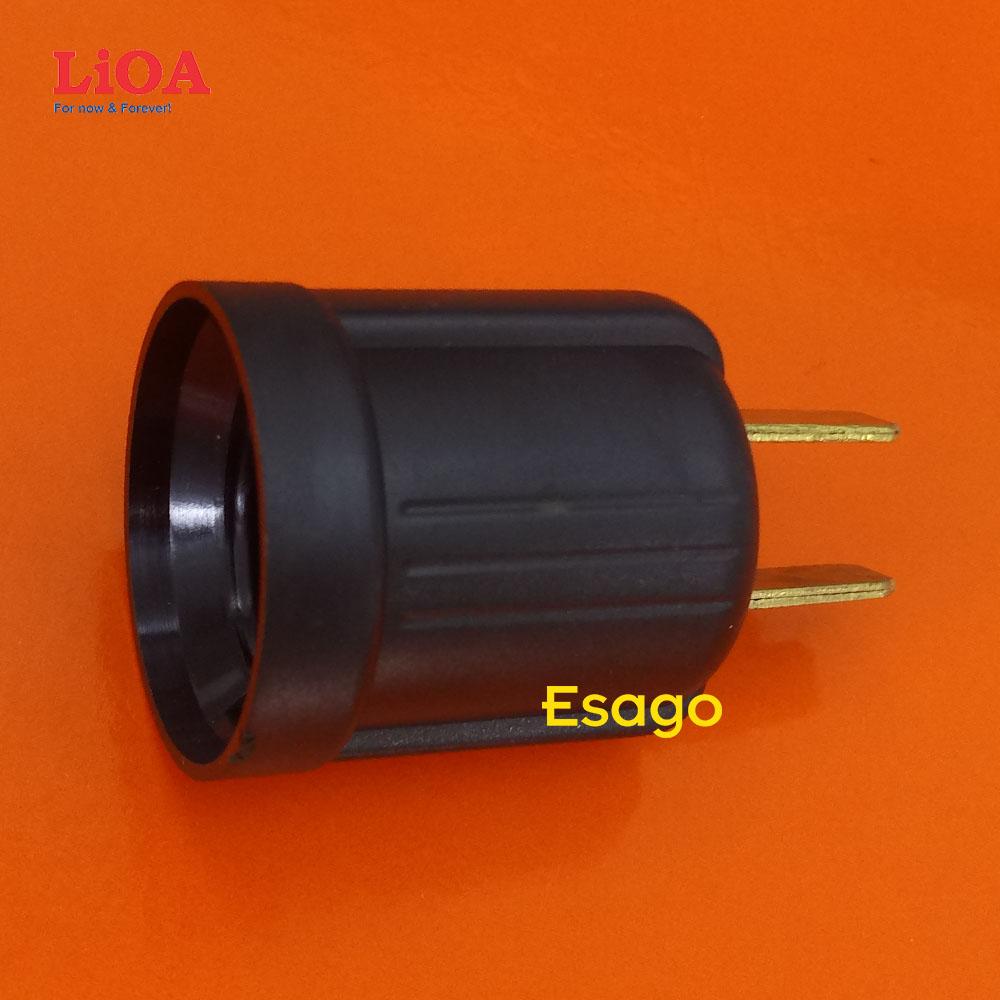Đui đèn liền phích cắm LiOA đui xoáy E27 - DDCP