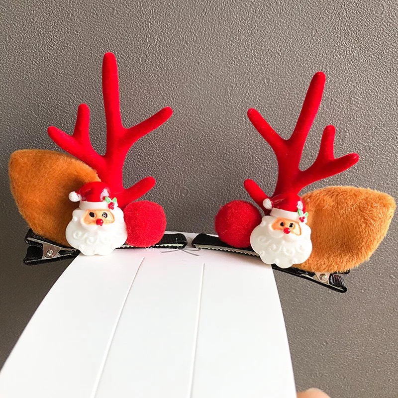 SET 2 KẸP TÓC NOEL GIÁNG SINH SIÊU XINH CHO BÉ GÁI
