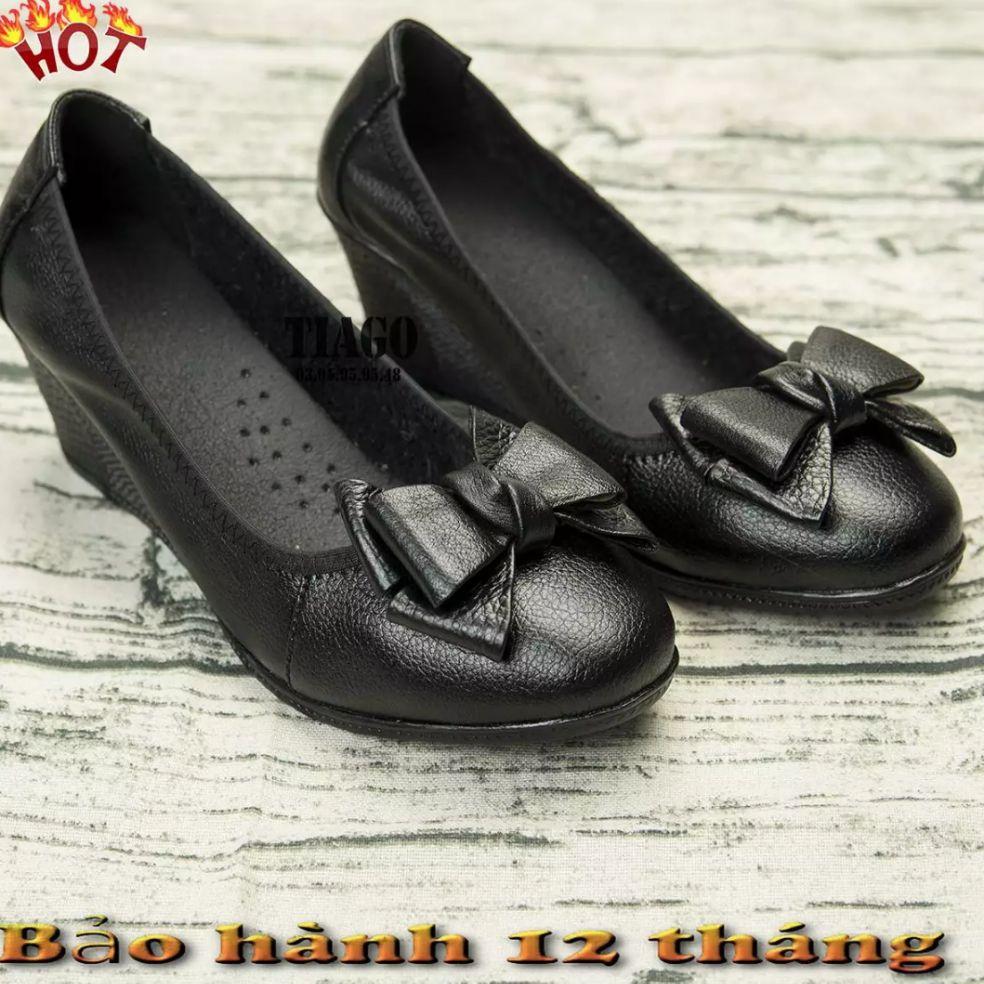 giầy cao gót chun đế xuồng nữ da mềm ôm chân.