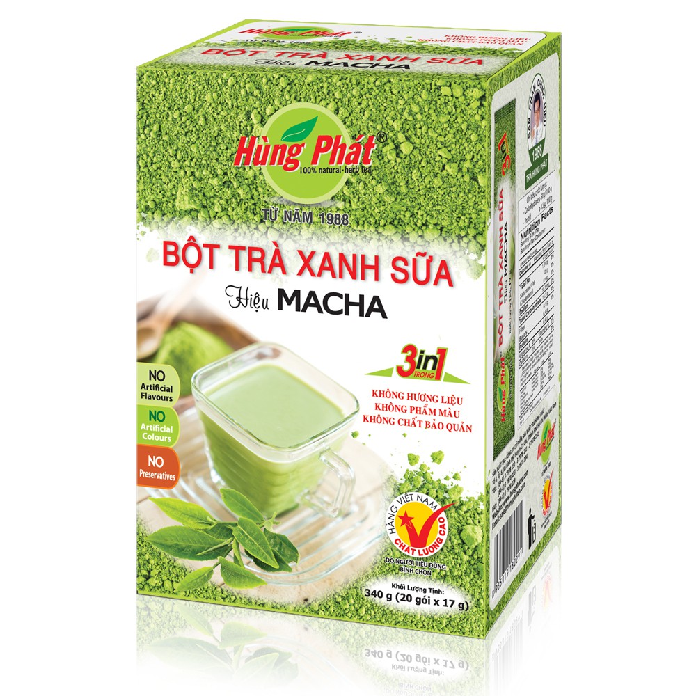 BỘT TRÀ XANH SỮA Hiệu Macha (TRÀ XANH SỮA) -  Trà Hùng Phát