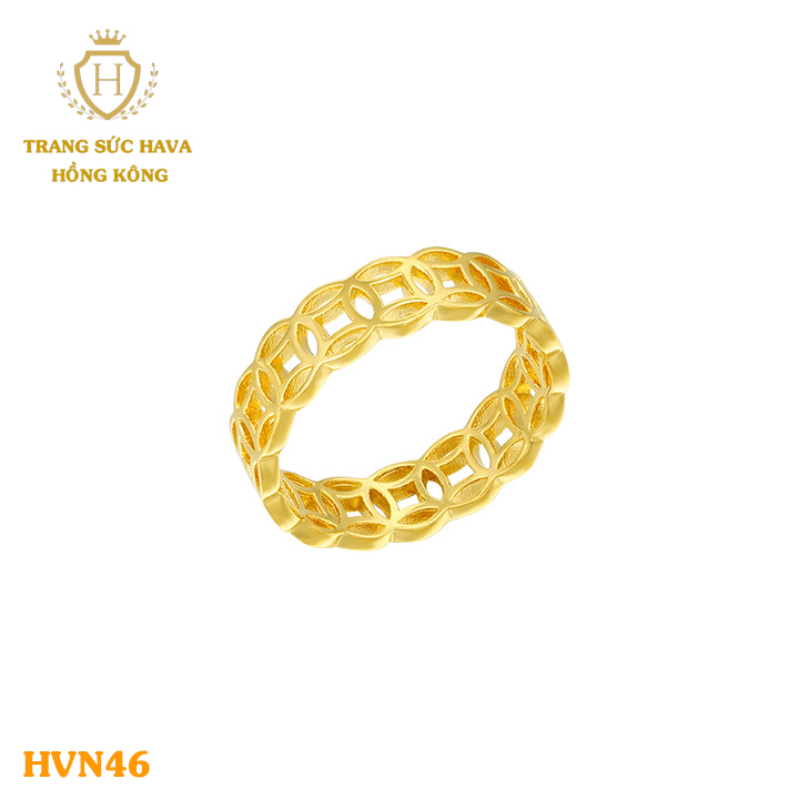 Hava Hong Kong luxury 24k real gold plated titanium lucky fortune ring-jewelry
