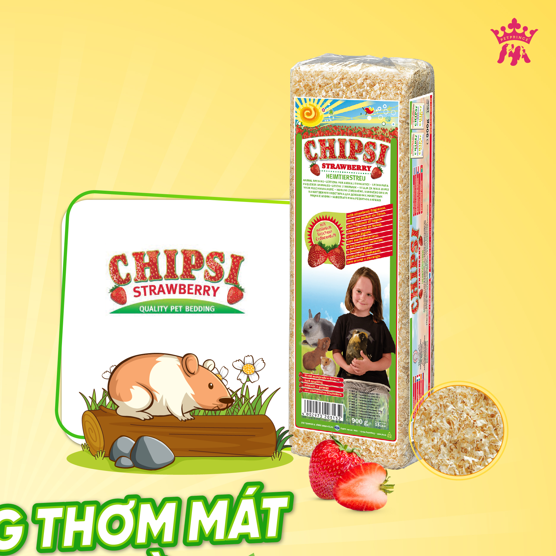 Mùn cưa Chipsi cho hamster , thỏ, bọ,sóc, nhím