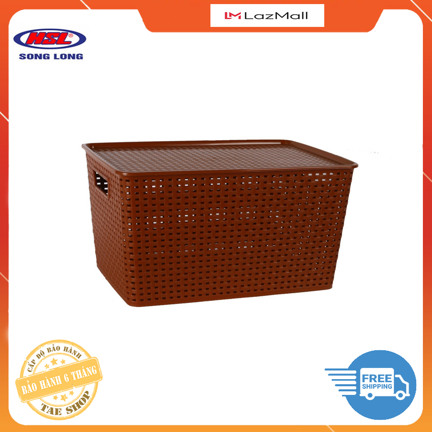 Combo 4 giỏ đựng đồ đa năng có nắp đậy, giỏ hàn quốc đại song long 2574