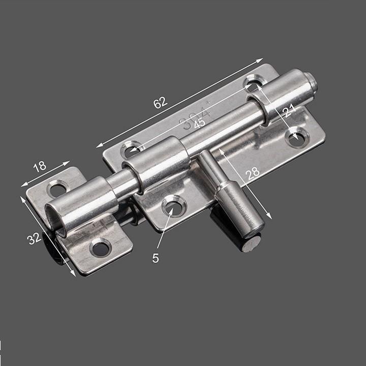 CHỐT GÀI CỬA INOX GẠT TRÒN 62 x 32 x 18 - 000675