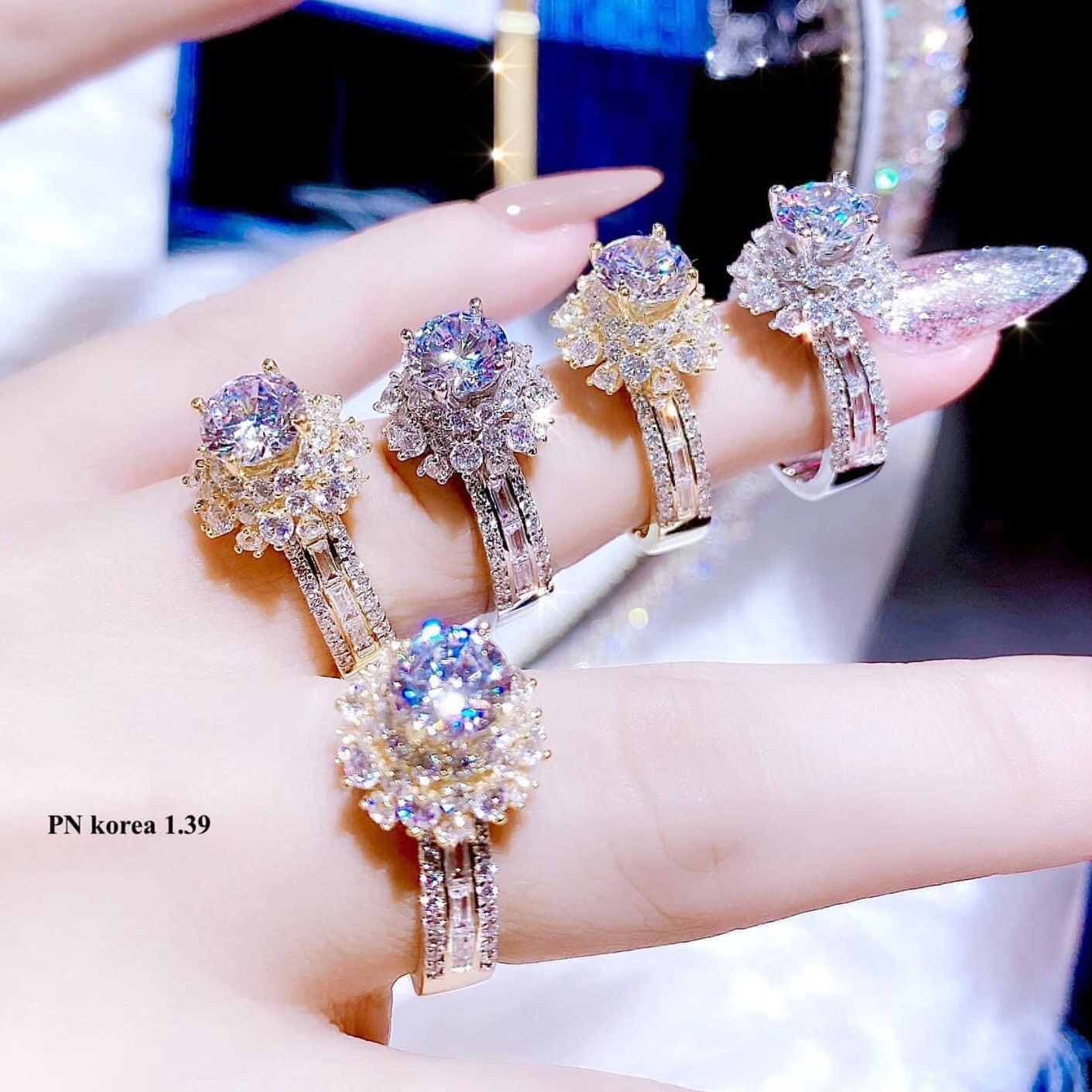 Luxury rings women platinum plated beautiful ring Italian silver women fashion ring white gold plated 24k ring beautiful diamond rings-Gado jewelry