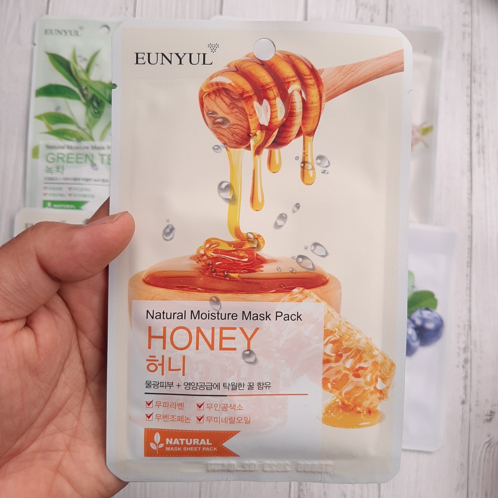 Mặt Nạ Eunyul Natural Moisture Mask Pack cấp ẩm dưỡng trắng sáng Da