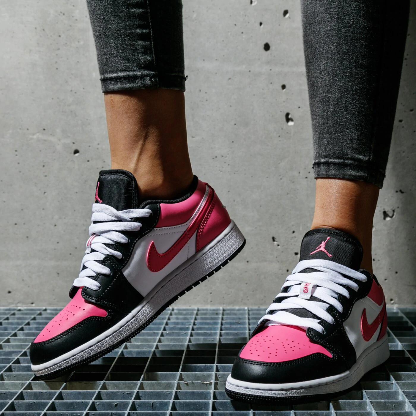 Giày Sneaker Nam Nữ Air J0rdan 1 Low Pinksicle ( Giày Thể Thao JD1 Hồng Đen)