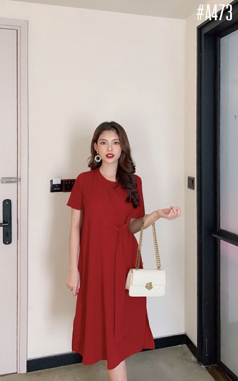 Đầm xuônh xoắn eo eo eo 😍😍😍😍 Cực xinh lên form siêu thoải mái