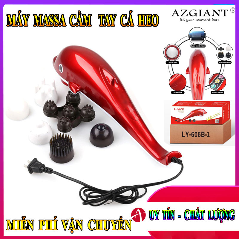 [HCM]Máy Massage Cầm Tay Cá Heo Búa Rung Hồng Ngoại Nhat Ban  Bụng  Cơ  Lưng  Cổ Tử Cung Giảm Đau Thư Giãn Giảm Mệt Mỏi Nhanh.