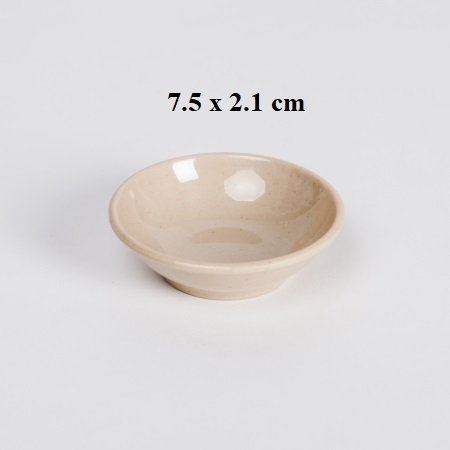 Chén đựng nước chấm tròn nhựa Melamine màu Nâu