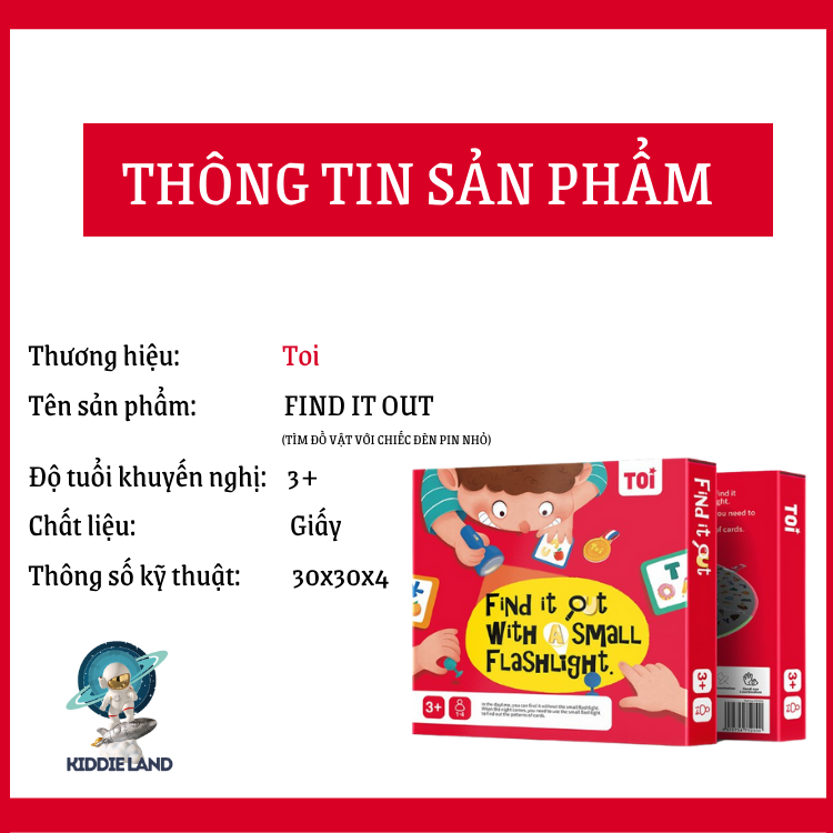 FIND IT OUT [4+] BỘ ĐỒ CHƠI TÌM ĐỒ VẬT