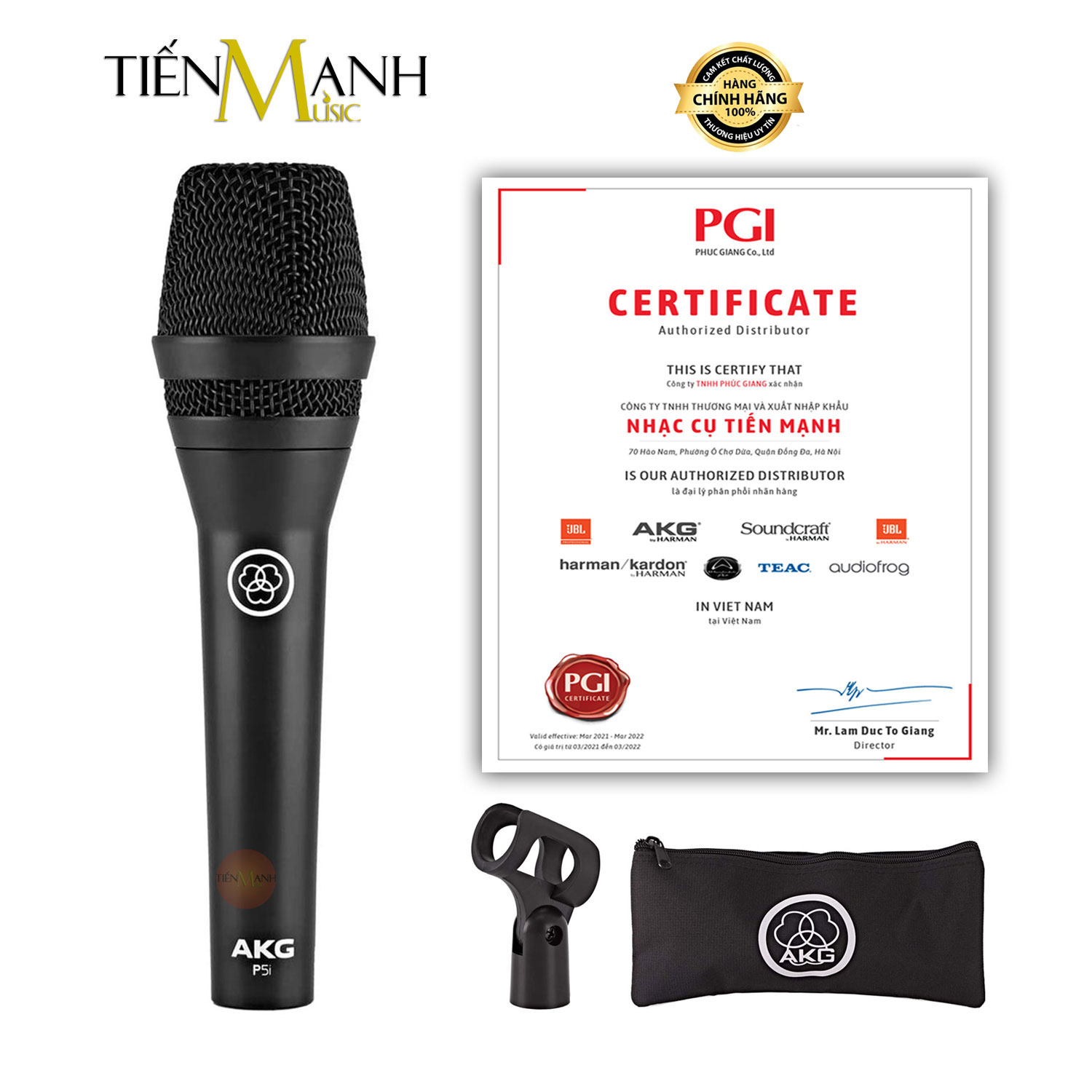 AKG P5i Micro Cầm Tay Hát Karaoke Supercardioid Dynamic Vocal, Mic Biểu diễn chuyên nghiệp Microphone Harman Connected PA Compatibility