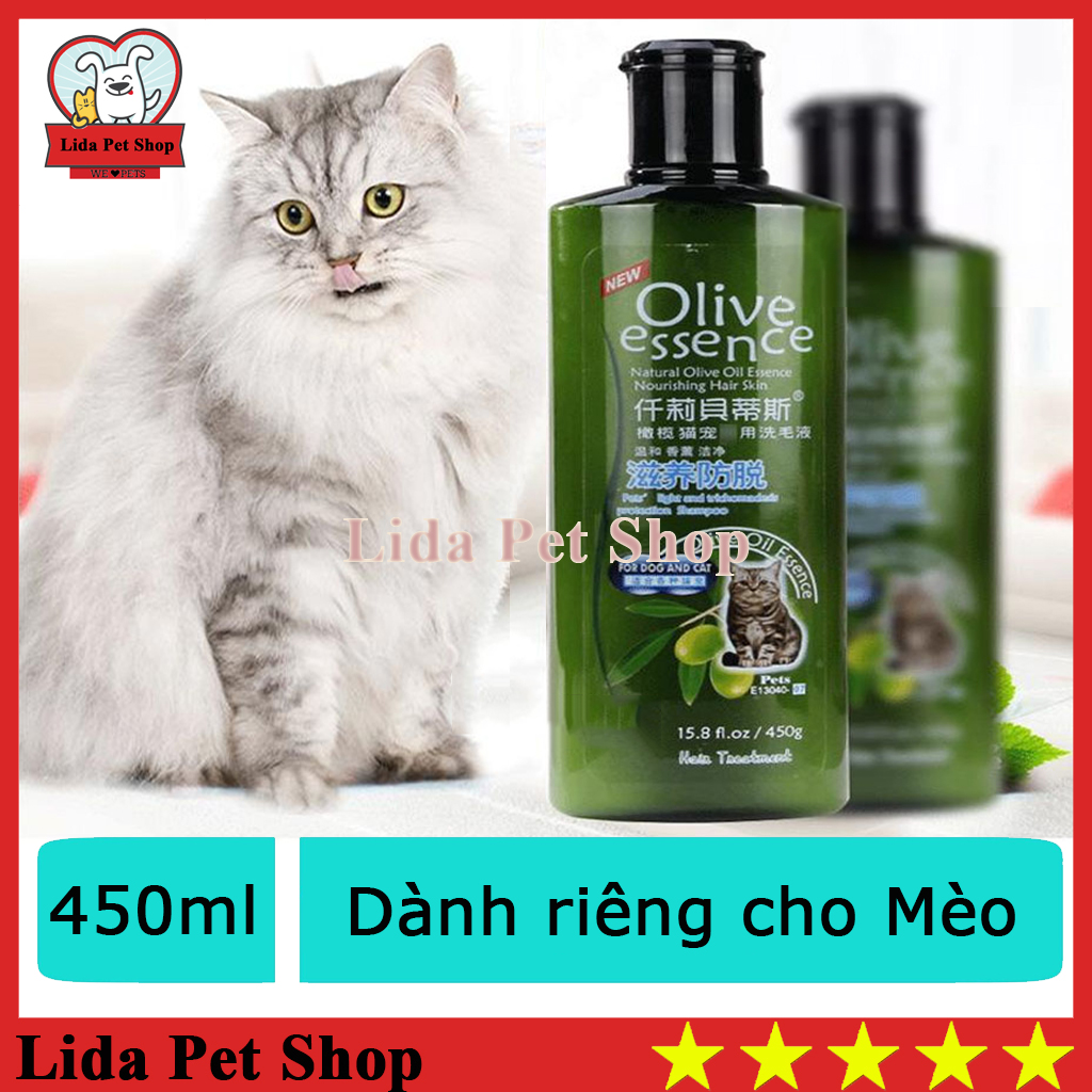 HN- OLIVE 450ml  Sữa tắm chó mèo - Dầu tắm chó mèo tinh dầu ô liu  ( 4 loại) Dầu gội đầu chó mèo / trị ngứ-HP10168TC