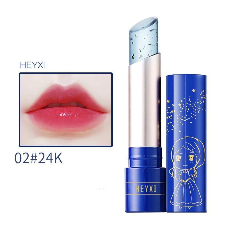 son thạch dưỡng môi hồng có tinh chất vàng cô gái xanh nội địa trung