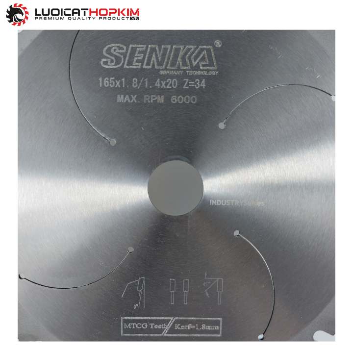 Lưỡi cưa sắt hợp kim 165mm SENKA