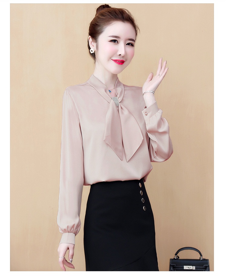 Áo sơ mi phi lụa cột nơ cục sang NGOCTRANSHOP - NT6362
