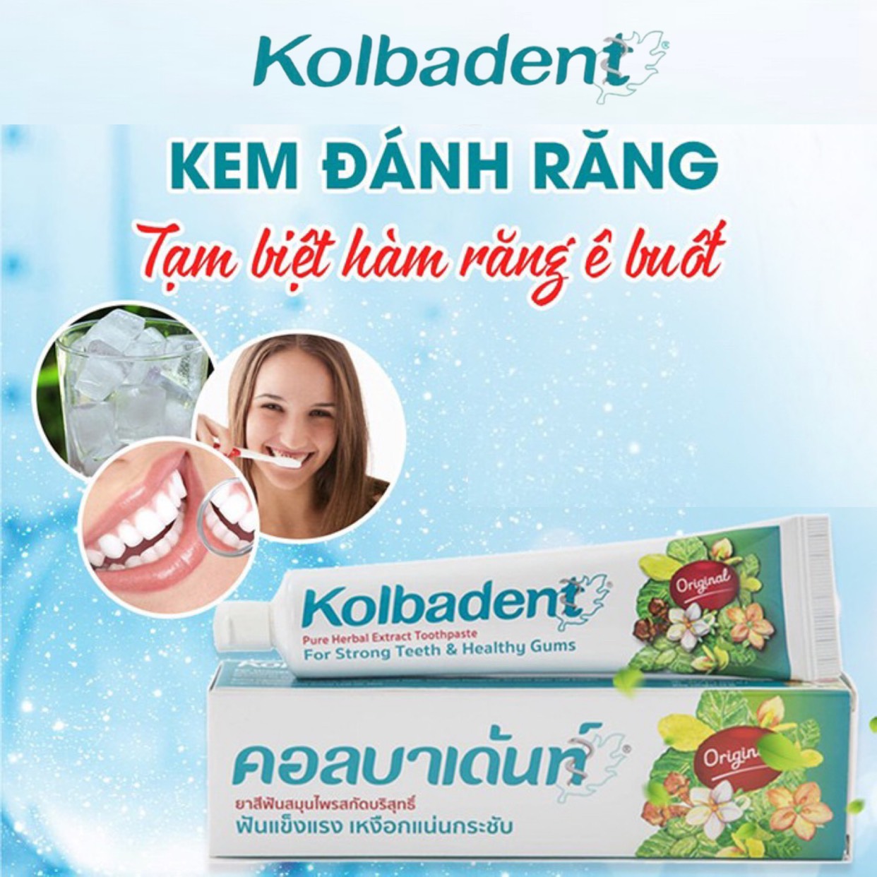 Kem Đánh Răng Thảo Dược Thuần Khiết Kolbadent 100g