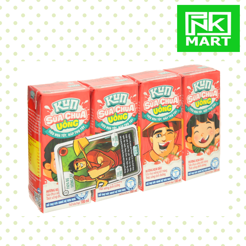 Lốc 4 hộp Sữa chua uống Kun 110ml
