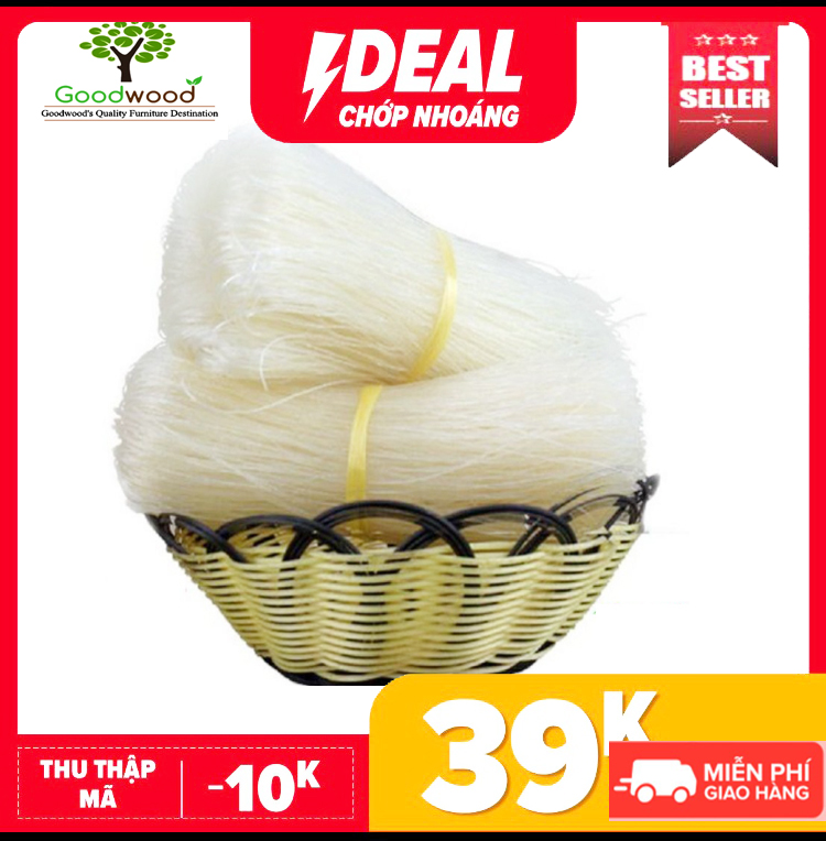 [BÁN CHẠY] 1Kg Bún gạo khô Hà Nội - Mì miến gạo sạch thơm ngon loại đặc biệt dai ngon không gãy vụn không chất bảo quản, an toàn sức khoẻ