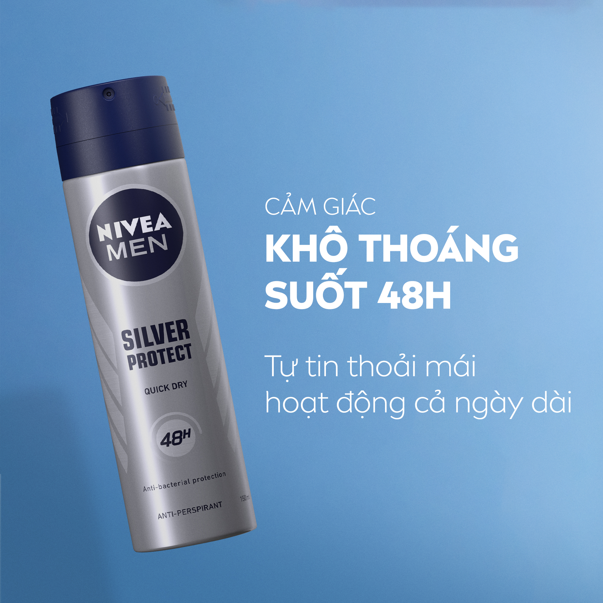 Xịt Ngăn Mùi NIVEA MEN Phân Tử Bạc (150 ml) - 82959