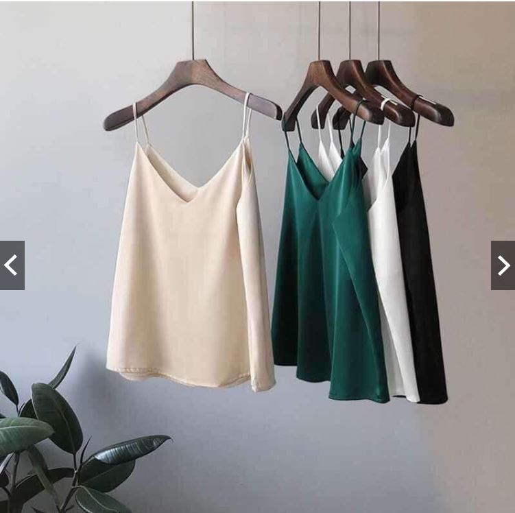 Áo 2 dây voan trơn trẻ trung