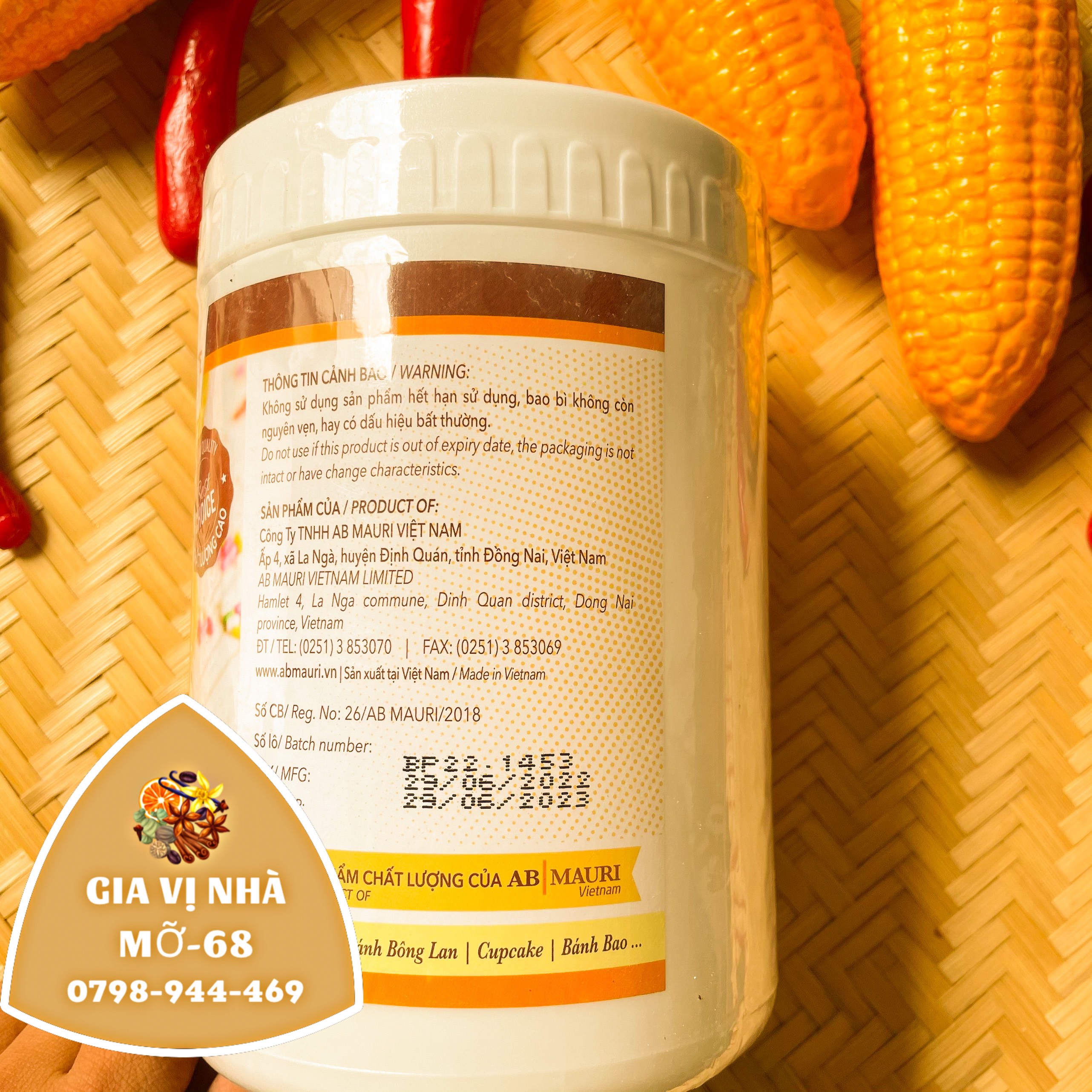 Bột nở Mauri , bột làm bánh - trọng lượng 1kg