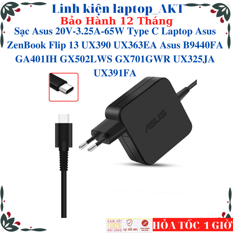 Caricabatterie USB-C Originale ASUS 65W – Compatibile ROG Ally X RC72LA