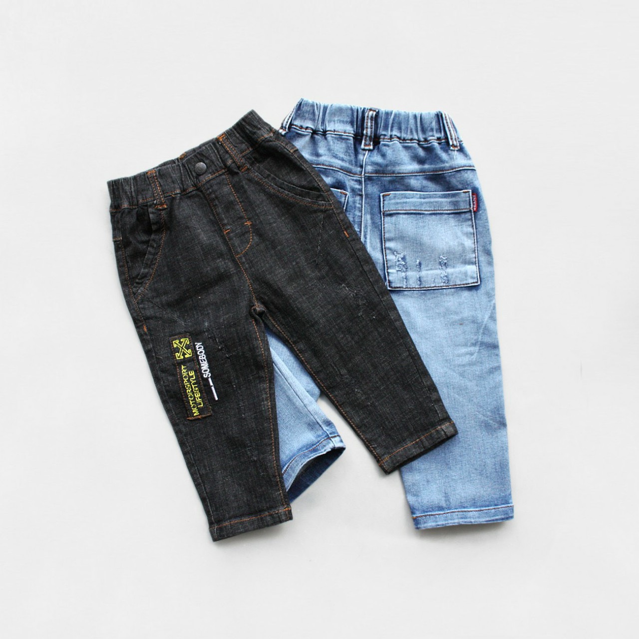[HCM]Quần jean dài lưng thun bé trai size 10-50 kg.