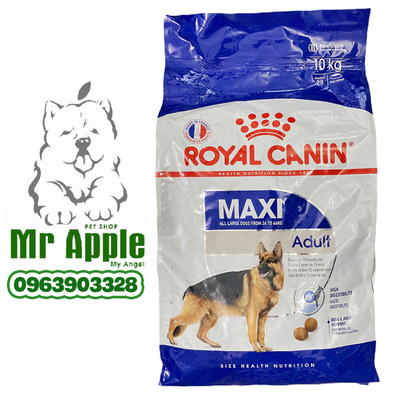 Thức ăn cho chó giống lớn (15 tháng tuổi trở lên) (10KG) (Royal Canin Maxi Adult) - TARCD017