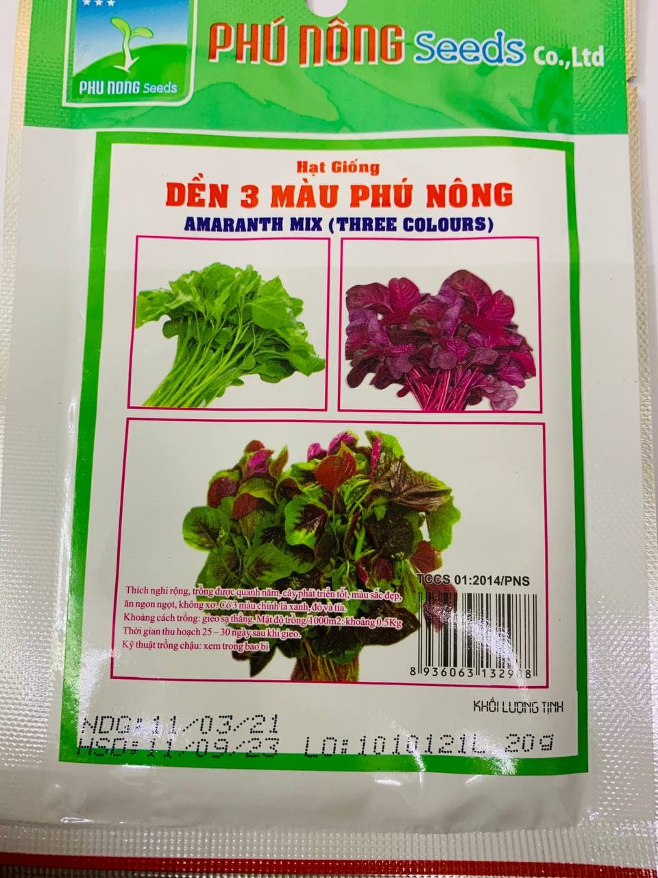 Hạt giống rau dền mix 3 màu, dền đỏ, dền tròn, dền tiều