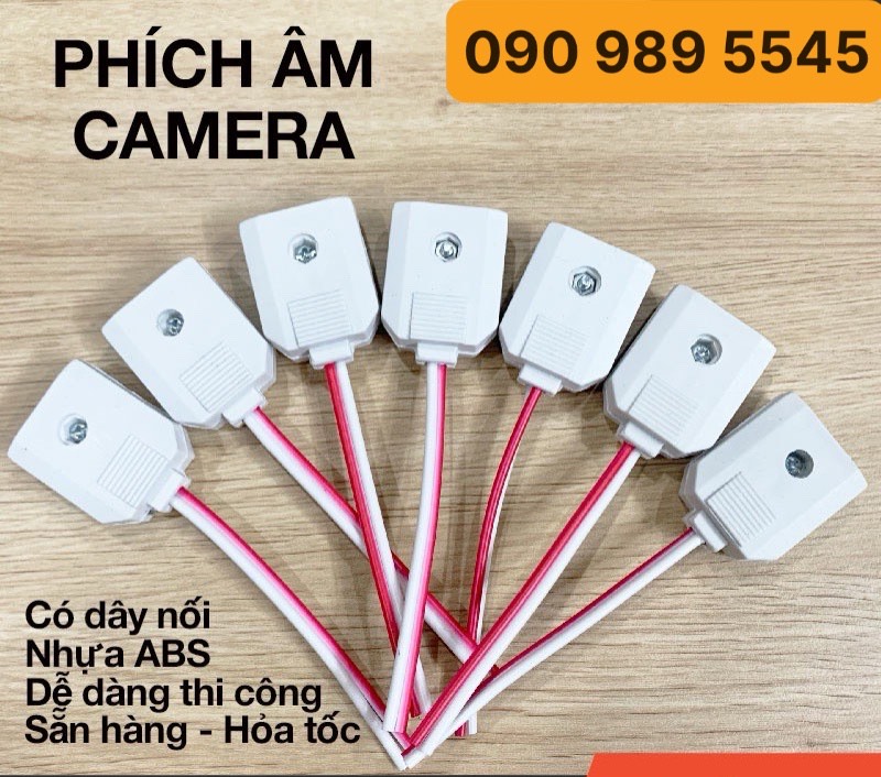 PHÍCH CẮM ÂM LẮP CAMERA CÓ DÂY NỐI NHỰA ABS