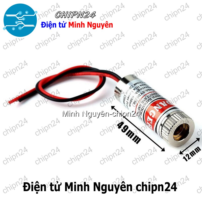 [1 cái] Đầu Phát Laser 3-5V 5mW (Sáng Đỏ Laze Hội Tụ/Dòng kẻ/Chữ thập) - [Chọn Loại] - HHH.00175