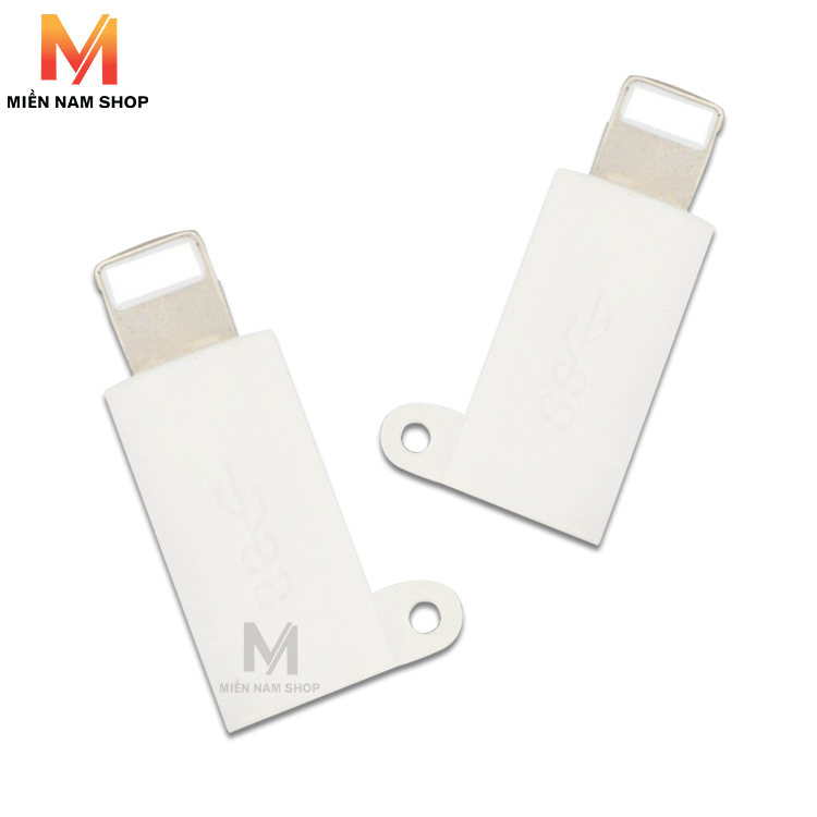 Đầu chuyển đổi từ USB Type C sang Lightning (Đen - Móc chống rơi)