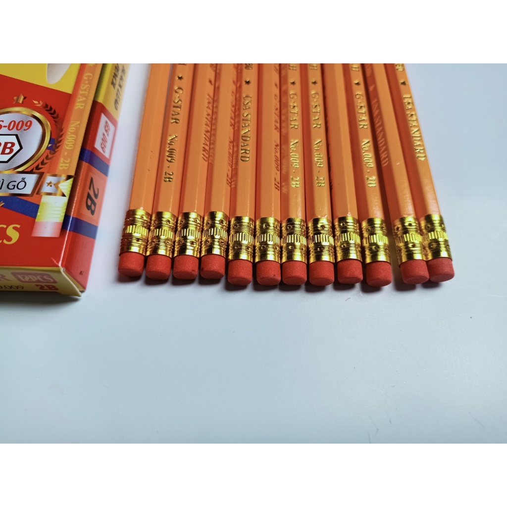Hộp 12 bút chì Vàng GStar (2B/3B/4B/5B/6B)
