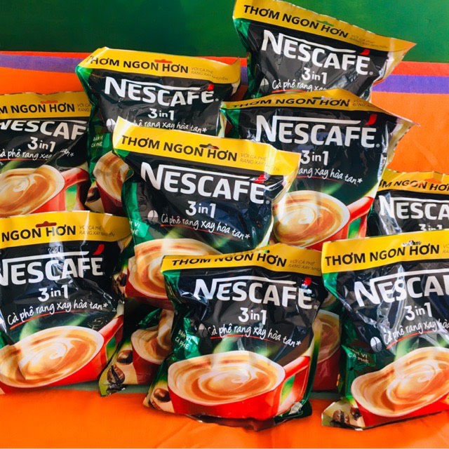 Cà phê rang xay hoà tan Nescafe 3in1 bịch (46 gói*17g)