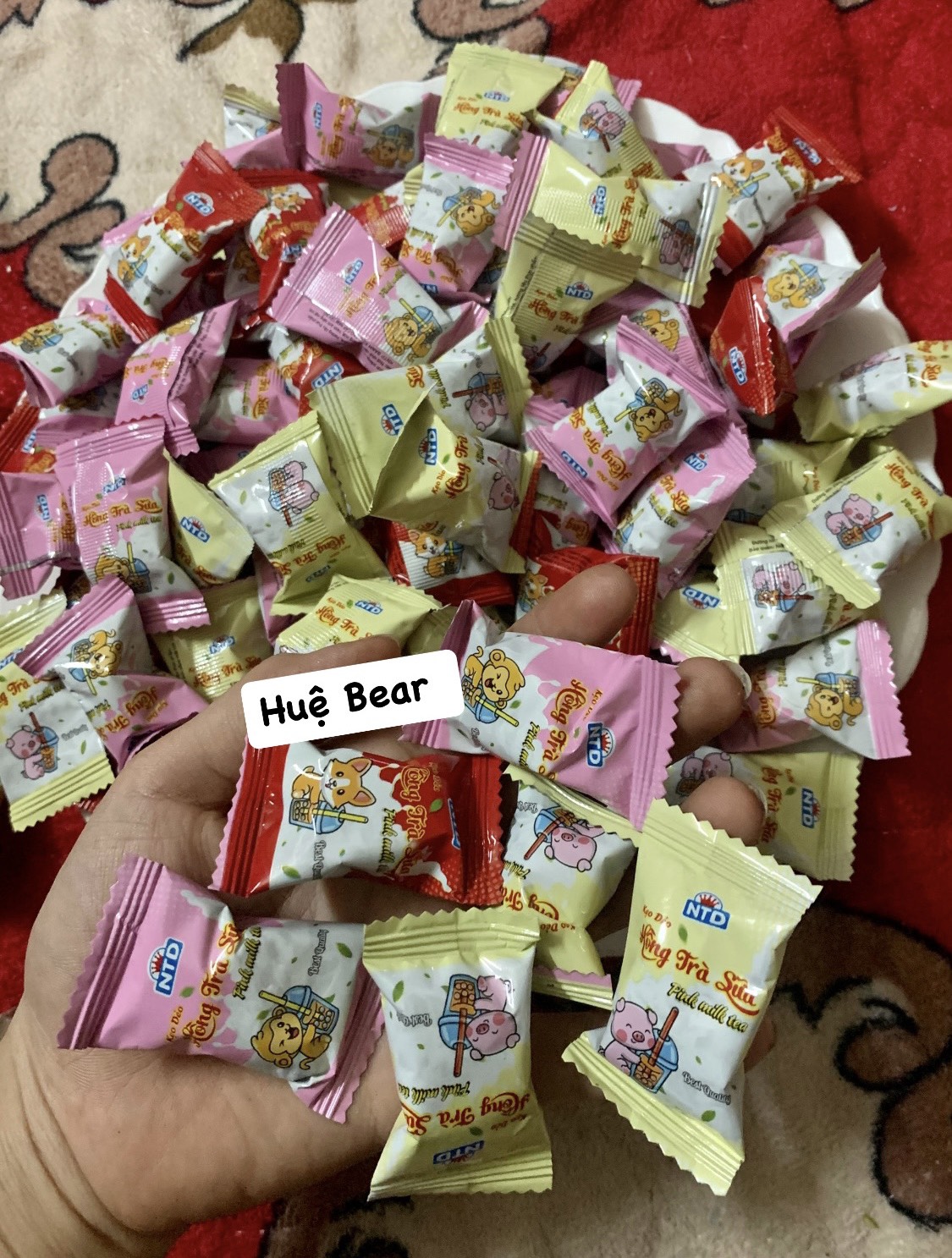 500g Kẹo dẻo hồng trà sữa