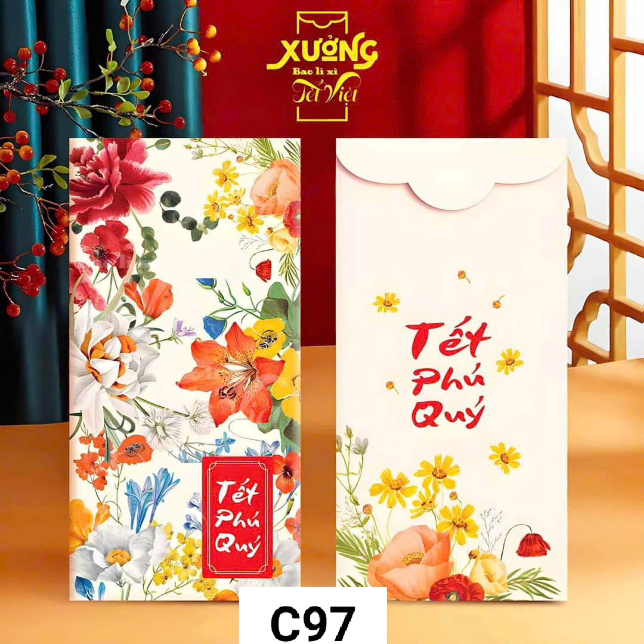 Combo 2000 cái bao lì xì Tết 2025 C150 siêu đẹp