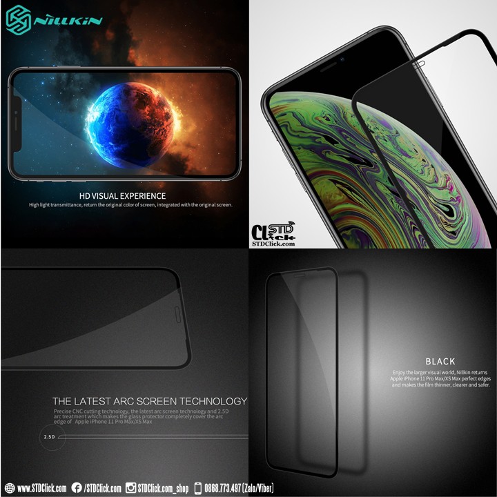KÍNH CƯỜNG LỰC IPHONE 11 PRO MAX NILLKIN CP+PRO 2.5D CHÍNH HÃNG
