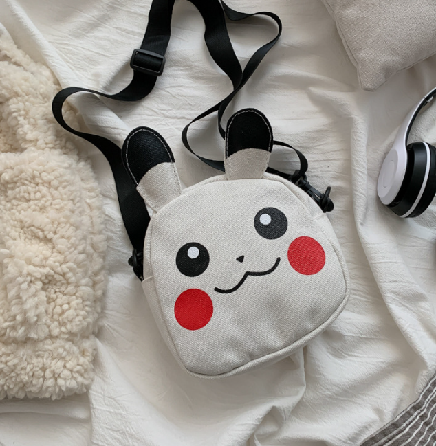 Túi đeo chéo nữ Pikachu chất vải canvas 2023 | T004