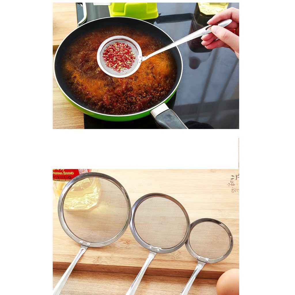 Dụng Cụ Hớt Bọt, Lọc Dầu, Vớt Cặn Bã Inox
