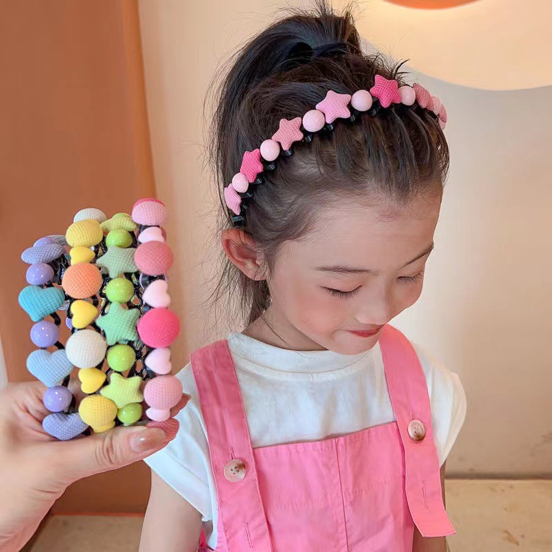 Băng đô, bờm tóc trái tim cho bé, cài tóc hình trái tim dễ thương cho bé