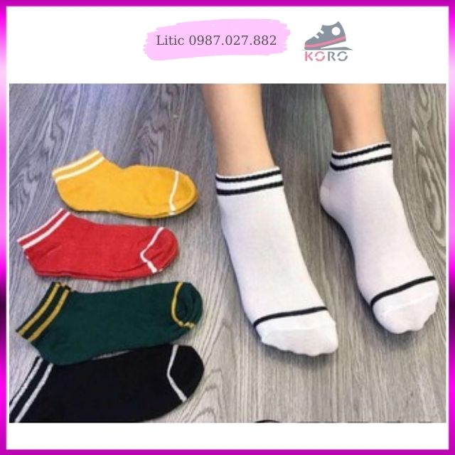 Combo 10 đôi tất cổ ngắn nam nữ